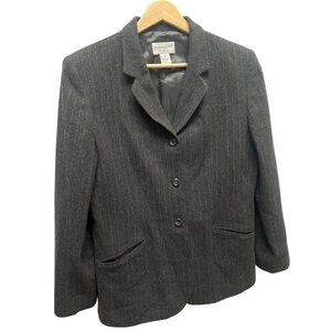 Pendleton Vintage 90's Dark Gray Wool with Red Pinstripe Blazer